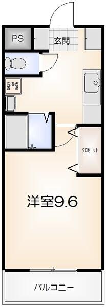 徳島県徳島市山城西２丁目(賃貸マンション1K・4階・29.88㎡)の写真 その2