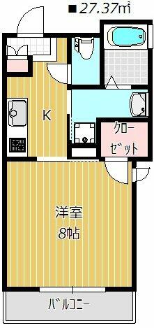 フォルスＸ（１０） 206｜千葉県船橋市海神１丁目(賃貸マンション1K・2階・27.37㎡)の写真 その2