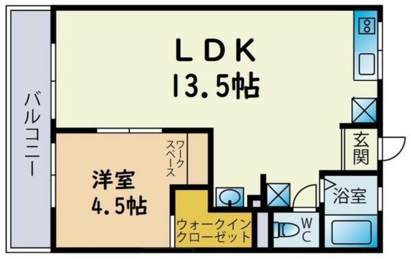 サンライフＩＩ 502｜千葉県千葉市中央区矢作町(賃貸アパート1LDK・2階・39.63㎡)の写真 その2