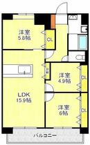 スマート到津の杜 1502 ｜ 福岡県北九州市小倉北区金鶏町（賃貸マンション3LDK・15階・72.26㎡） その2