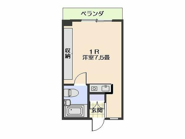 メゾン富士見 203｜神奈川県横須賀市富士見町１丁目(賃貸マンション1R・2階・19.98㎡)の写真 その2