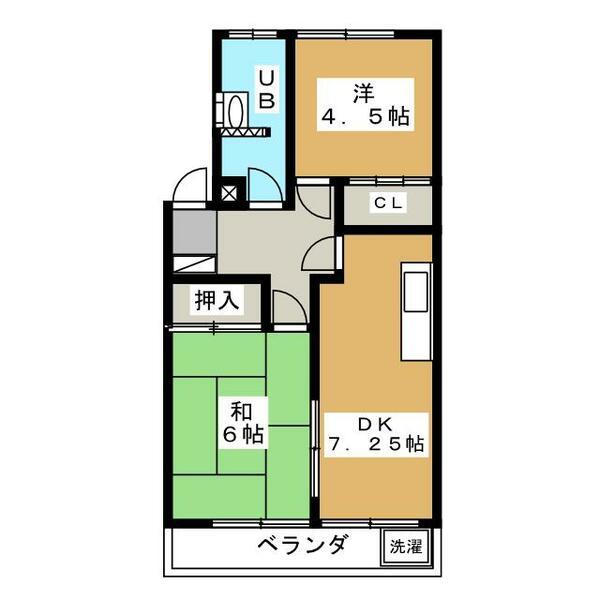 一杉マンション 306｜東京都世田谷区千歳台５丁目(賃貸マンション2DK・3階・41.73㎡)の写真 その2