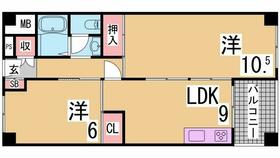 兵庫県神戸市兵庫区菊水町１０丁目（賃貸マンション2LDK・6階・53.71㎡） その2