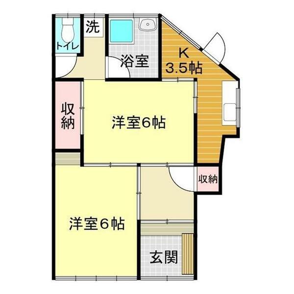 栄町Ｋ戸建｜山口県下関市栄町(賃貸一戸建2K・--・46.81㎡)の写真 その2