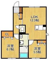 ディアコート桜  ｜ 福岡県京都郡苅田町富久町１丁目（賃貸アパート2LDK・1階・56.39㎡） その2