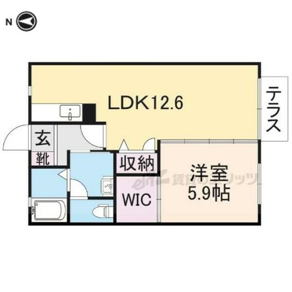 ルイ　シャトー 101｜奈良県奈良市七条１丁目(賃貸アパート1LDK・1階・44.33㎡)の写真 その2