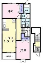 兵庫県神戸市西区伊川谷町有瀬（賃貸アパート2LDK・2階・57.02㎡） その2