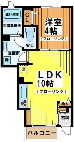 東京都調布市八雲台２丁目(賃貸アパート1LDK・1階・32.44㎡)の写真 その2