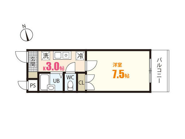 メゾンミカド｜広島県広島市安佐南区祇園７丁目(賃貸マンション1K・3階・21.60㎡)の写真 その2