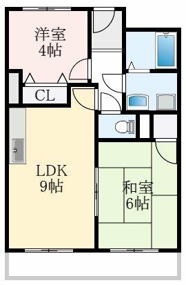 大阪府大阪狭山市池尻中３丁目（マンション）の賃貸物件の間取り