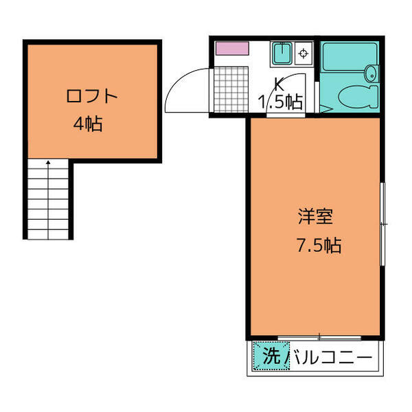 イーストウェル長津田 207｜神奈川県横浜市緑区長津田みなみ台７丁目(賃貸アパート1K・2階・14.70㎡)の写真 その2