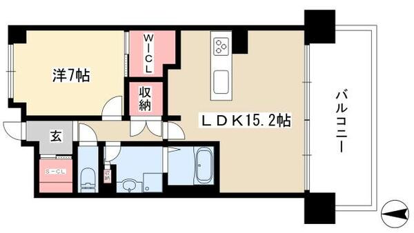 グランマスト白壁 602｜愛知県名古屋市東区白壁５丁目(賃貸マンション1SLDK・6階・55.88㎡)の写真 その2