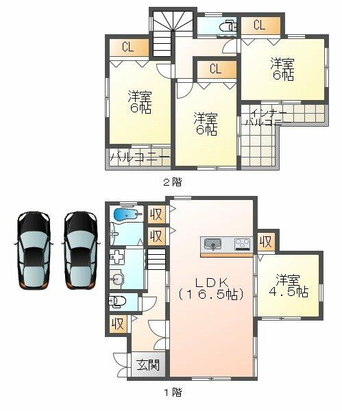 朝霧東町２丁目貸家｜兵庫県明石市朝霧東町２丁目(賃貸一戸建4LDK・--・125.37㎡)の写真 その2