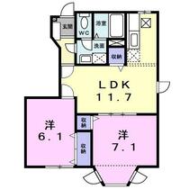 コッコアナ１ 101 ｜ 愛知県知多郡武豊町大字冨貴字新西側（賃貸アパート2LDK・1階・53.51㎡） その2