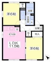 ルミエール２１ 102 ｜ 神奈川県横浜市栄区小菅ケ谷２丁目（賃貸アパート2LDK・1階・53.70㎡） その2