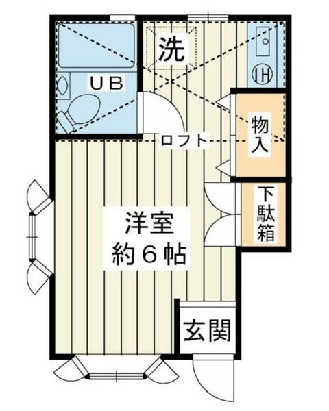 ローズアパートＣ棟｜千葉県浦安市東野１丁目(賃貸アパート1R・1階・16.00㎡)の写真 その2