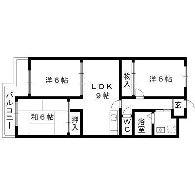 静岡県浜松市中央区和合町(賃貸マンション3LDK・2階・58.45㎡)の写真 その2