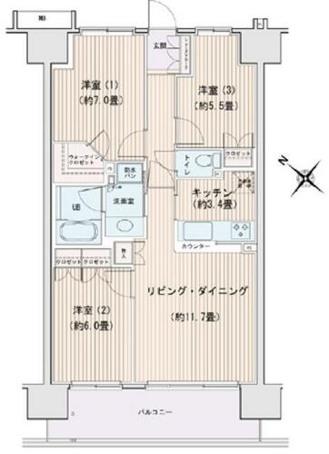 同じ建物の物件間取り写真 - ID:213103649366