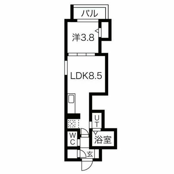 Ｌｕｎａｒｉａ｜大阪府東大阪市水走２丁目(賃貸アパート1LDK・3階・29.39㎡)の写真 その2