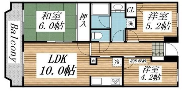 クレールメゾン｜東京都練馬区関町南１丁目(賃貸マンション3LDK・1階・62.20㎡)の写真 その2