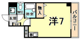 兵庫県西宮市高松町（賃貸マンション1R・7階・24.30㎡） その2