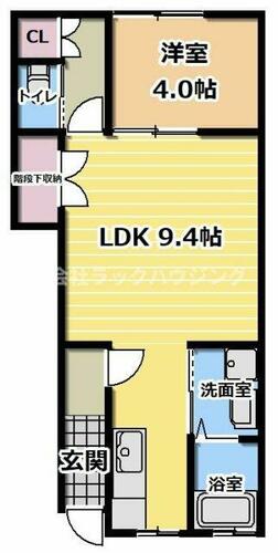 大阪府大阪市鶴見区放出東３丁目（テラスハウス）の賃貸物件の間取り