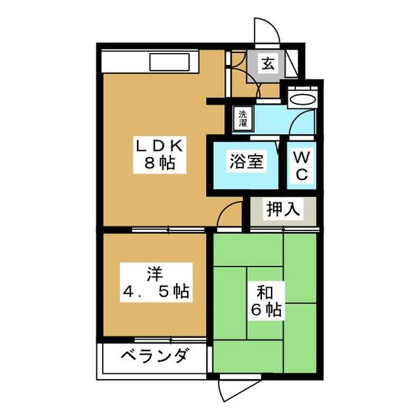 東京都中野区中野１丁目(賃貸マンション2LDK・3階・42.00㎡)の写真 その2