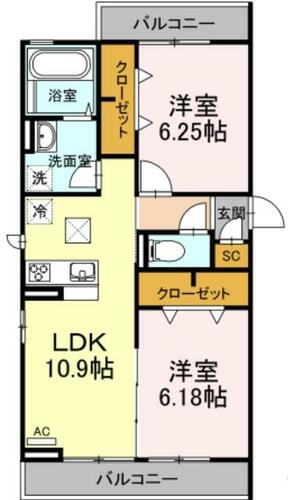 同じ建物の物件間取り写真 - ID:213100134377