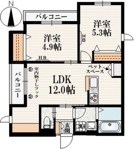 同じ建物の物件間取り写真 - ID:213101486194