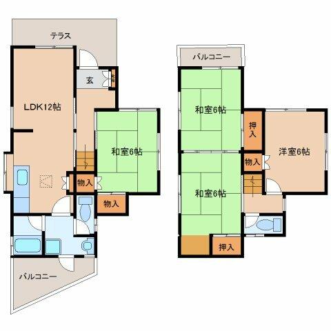 奈良県生駒郡安堵町大字窪田(賃貸一戸建4LDK・--・79.78㎡)の写真 その2