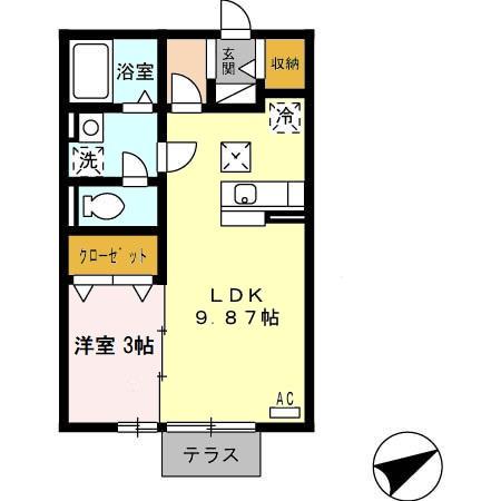 フラリッシュ・ウッド 102｜愛知県半田市出口町２丁目(賃貸アパート1LDK・1階・33.39㎡)の写真 その2