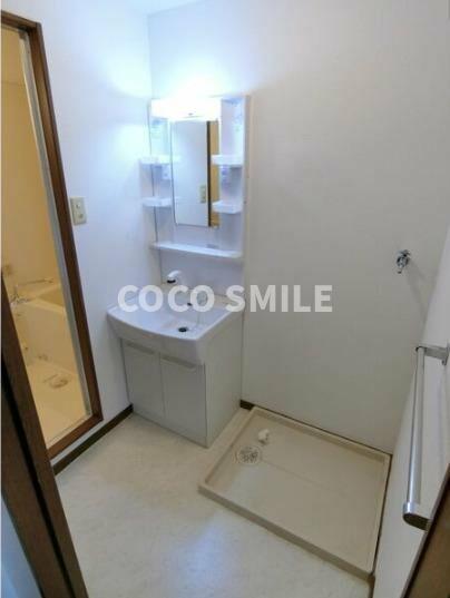 洗面所：広い洗面スペース 【COCO SMILE　ココスマイル】