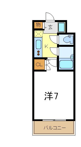 兵庫県加古川市平岡町新在家２丁目(賃貸マンション1K・5階・20.47㎡)の写真 その2