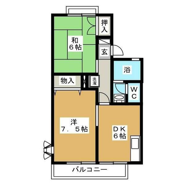ストークコートＮ 105｜東京都立川市一番町１丁目(賃貸アパート2DK・1階・45.34㎡)の写真 その2