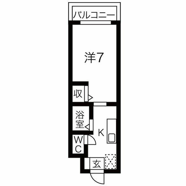 ＴＯＭＯＳ　ＡＰＡＲＴＭＥＮＴＳ　ＭＥＩＴＥＴＳＵ　ＯＳＡＴＯ 411｜愛知県稲沢市奥田町三十番神(賃貸マンション1K・4階・22.35㎡)の写真 その2