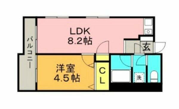 パークノヴァ久留米中央 801｜福岡県久留米市篠山町(賃貸マンション1LDK・8階・37.30㎡)の写真 その2