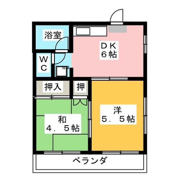 シンエイビル｜神奈川県川崎市川崎区渡田山王町(賃貸マンション2DK・3階・34.04㎡)の写真 その2