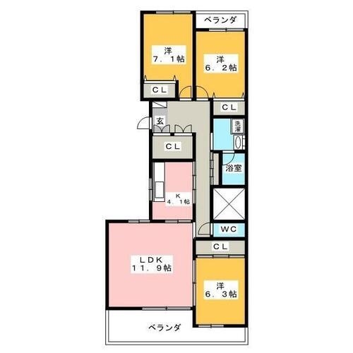 同じ建物の物件間取り写真 - ID:213100936897