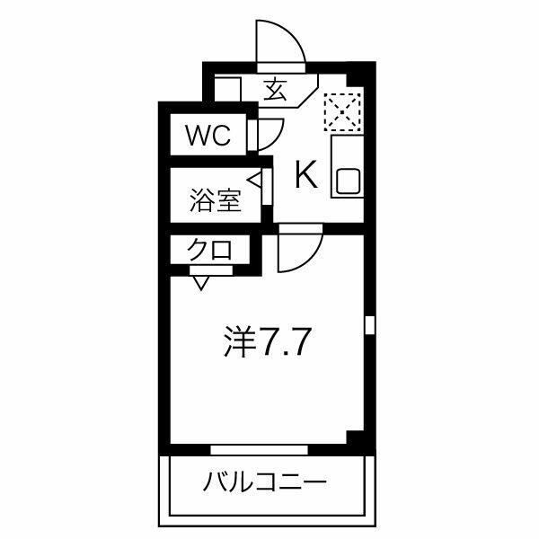 メゾンボー隅田Ⅱ 301｜愛知県稲沢市北市場本町２丁目(賃貸アパート1K・3階・24.15㎡)の写真 その2