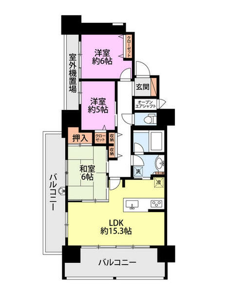 ダイアパレス白山公園前 801｜新潟県新潟市中央区一番堀通町(賃貸マンション3LDK・8階・76.81㎡)の写真 その2