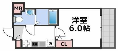 ウエンズ東心斎橋｜大阪府大阪市中央区島之内２丁目(賃貸マンション1K・7階・20.60㎡)の写真 その2