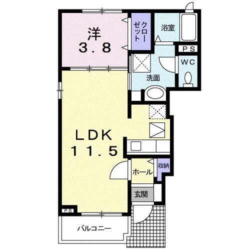 ミニョン　コリーヌＴ 101｜愛知県碧南市西山町２丁目(賃貸アパート1LDK・1階・37.13㎡)の写真 その2