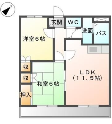 グリーンワイズ 102｜愛知県名古屋市緑区緑花台(賃貸アパート2LDK・1階・52.80㎡)の写真 その2