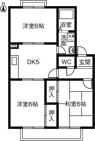 メゾンドフォーレ三番館107の間取り