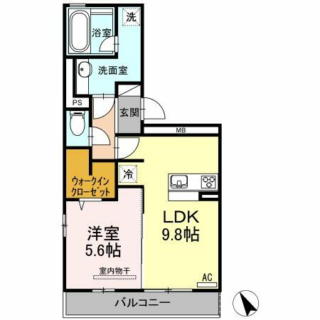 エクラシオールｕ 303｜大分県佐伯市中の島１丁目(賃貸アパート1LDK・3階・42.99㎡)の写真 その2