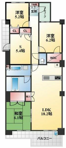 大阪府豊中市少路２丁目(賃貸マンション3SLDK・3階・92.77㎡)の写真 その2