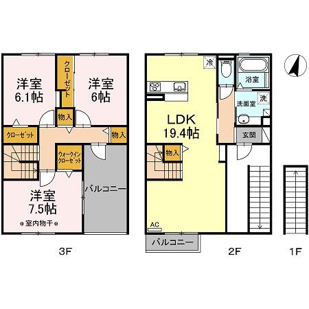 同じ建物の物件間取り写真 - ID:223032384393