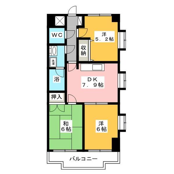 ウエストバレー壱番館｜神奈川県横浜市戸塚区上倉田町(賃貸マンション3DK・4階・54.48㎡)の写真 その2