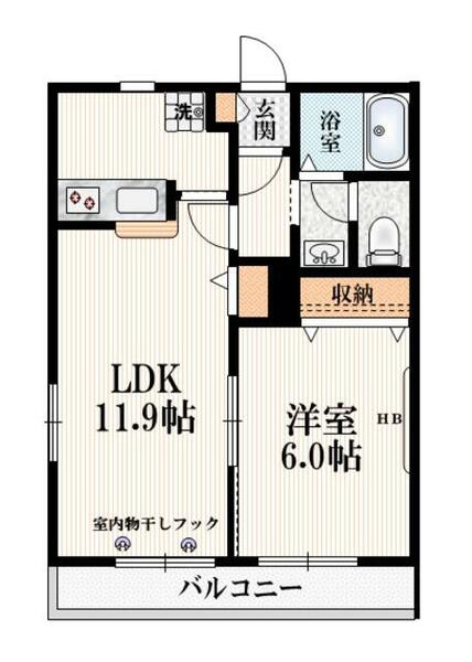 スリジエ 203｜東京都小金井市桜町１丁目(賃貸マンション1LDK・2階・41.85㎡)の写真 その2