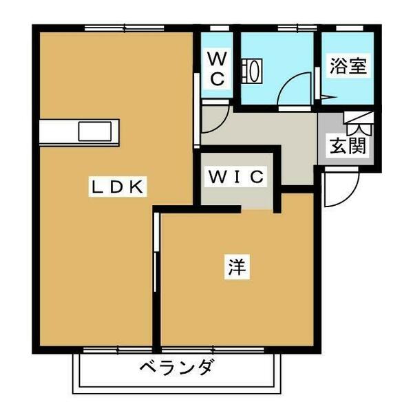 フレグランス九反　Ｎ棟 101｜長野県長野市中御所５丁目(賃貸アパート1LDK・1階・47.07㎡)の写真 その2